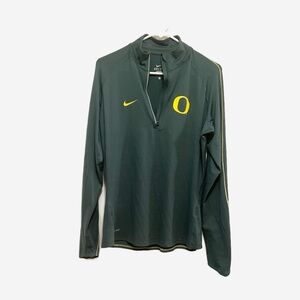 Vintage NIKE Oregon Ducks pull over zipper long sleeved tee